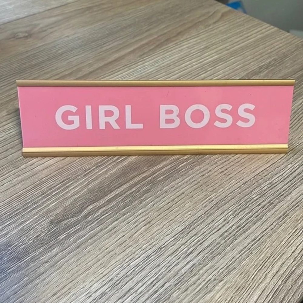 Girl Boss Desk Plaque
